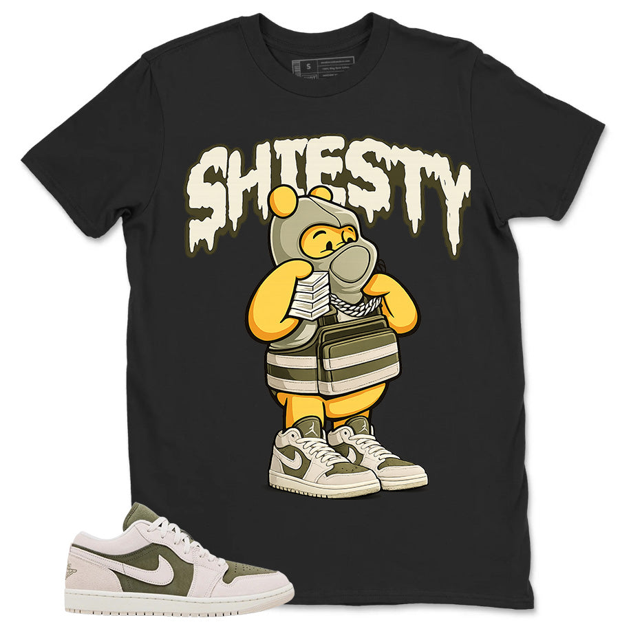 Green Medium Olive 1s Zadago Shirt Shiesty Pooh Graphic