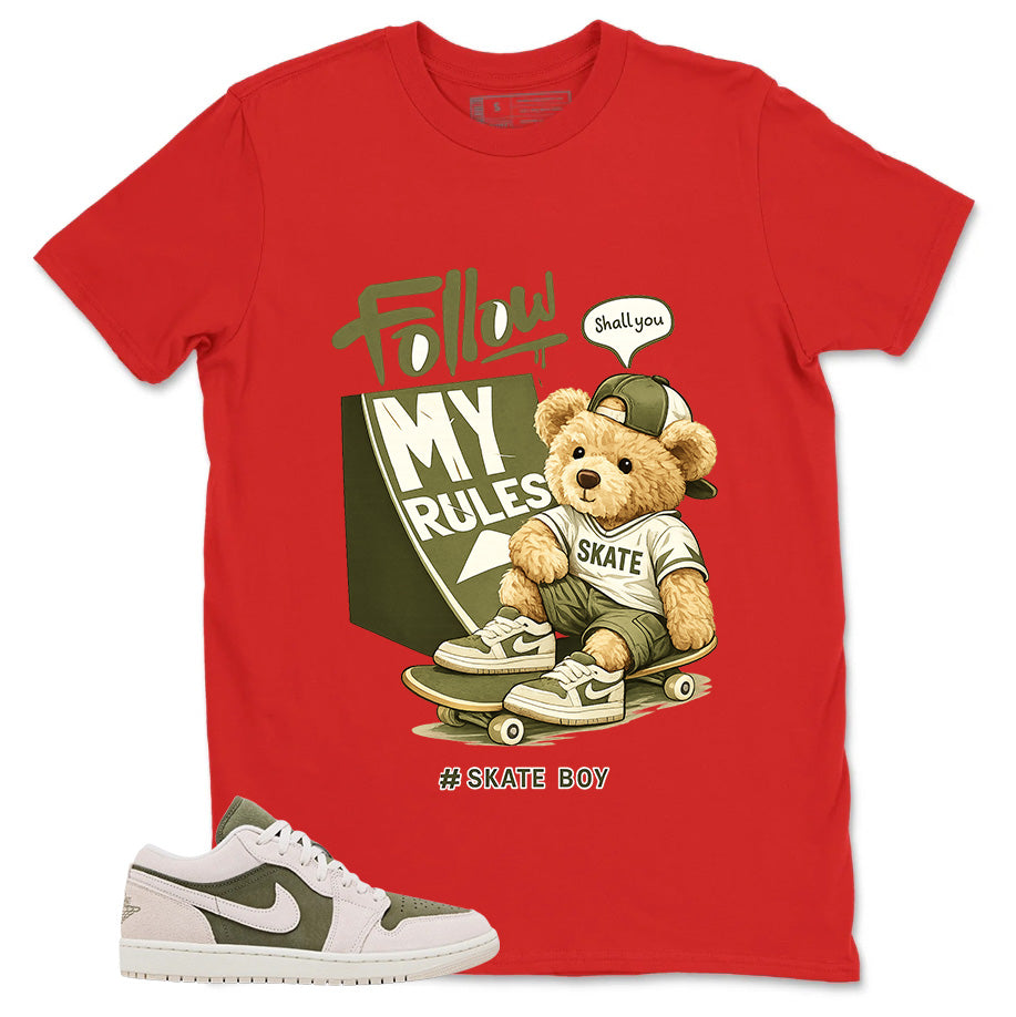 Green Medium Olive 1s Zadago Shirt Skate Boy Graphic