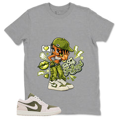 Green Medium Olive 1s Zadago Shirt Talk To The Hand Graphic