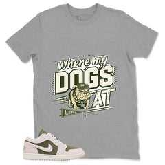Green Medium Olive 1s Zadago Shirt Where My Dogs At Graphic