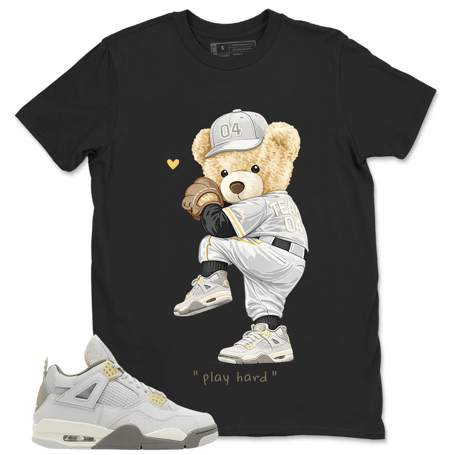 Grey Photon Dust 4s Zadago Shirt Play Hard Bear Graphic