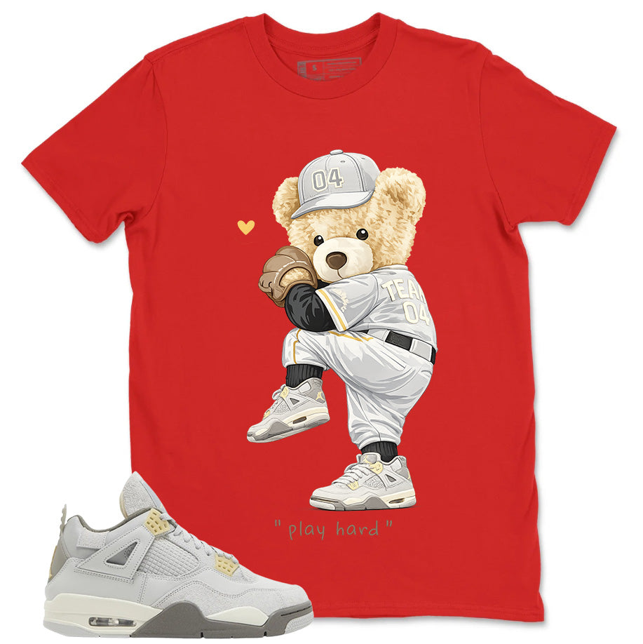 Grey Photon Dust 4s Zadago Shirt Play Hard Bear Graphic