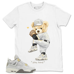 Grey Photon Dust 4s Zadago Shirt Play Hard Bear Graphic