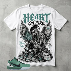 Heart On Fire Graphic Tee - Shirt To Match Kobe 4 Protro Girl Dad