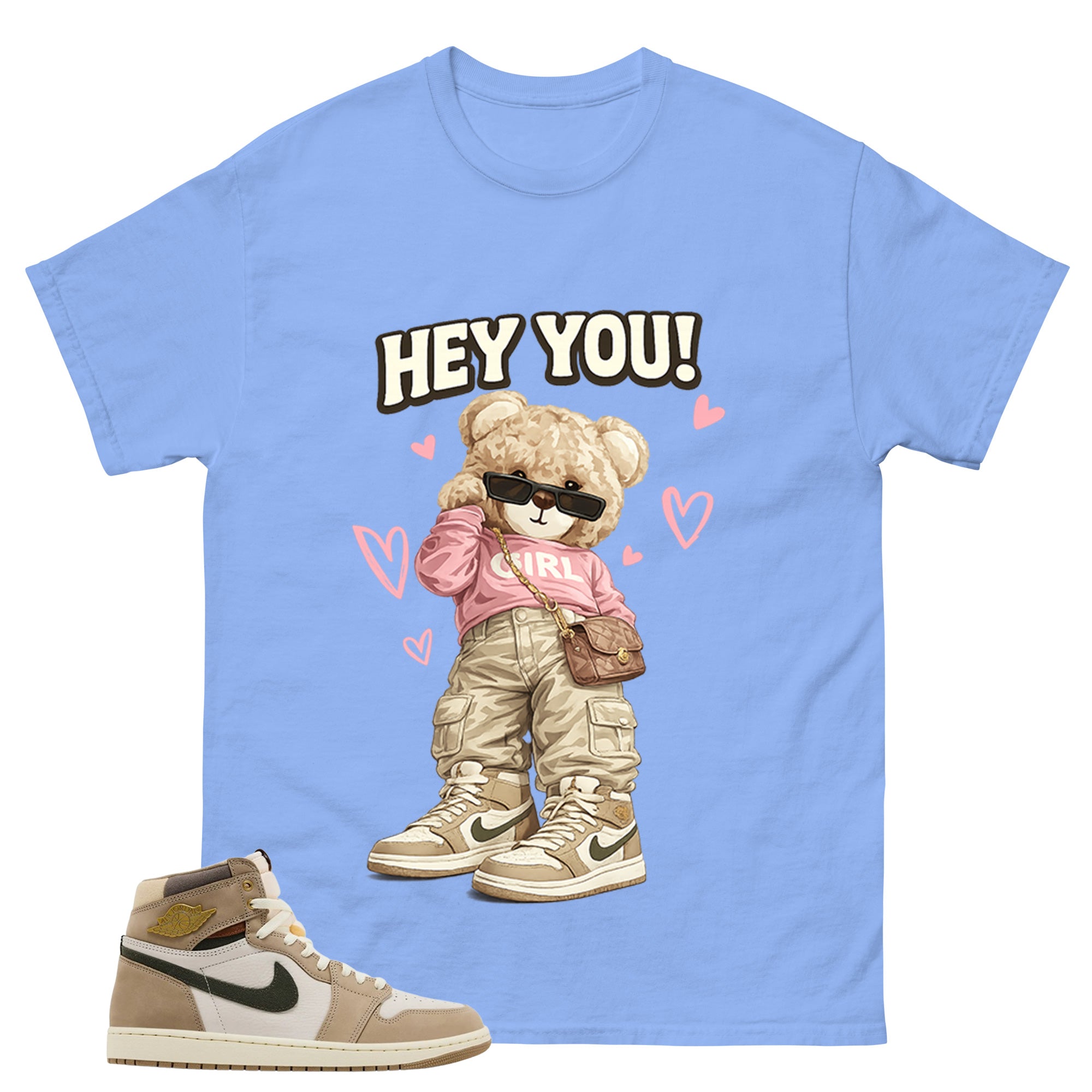 Hey You Shirt - Match Cream Wmns Air Jordan 1 Khaki