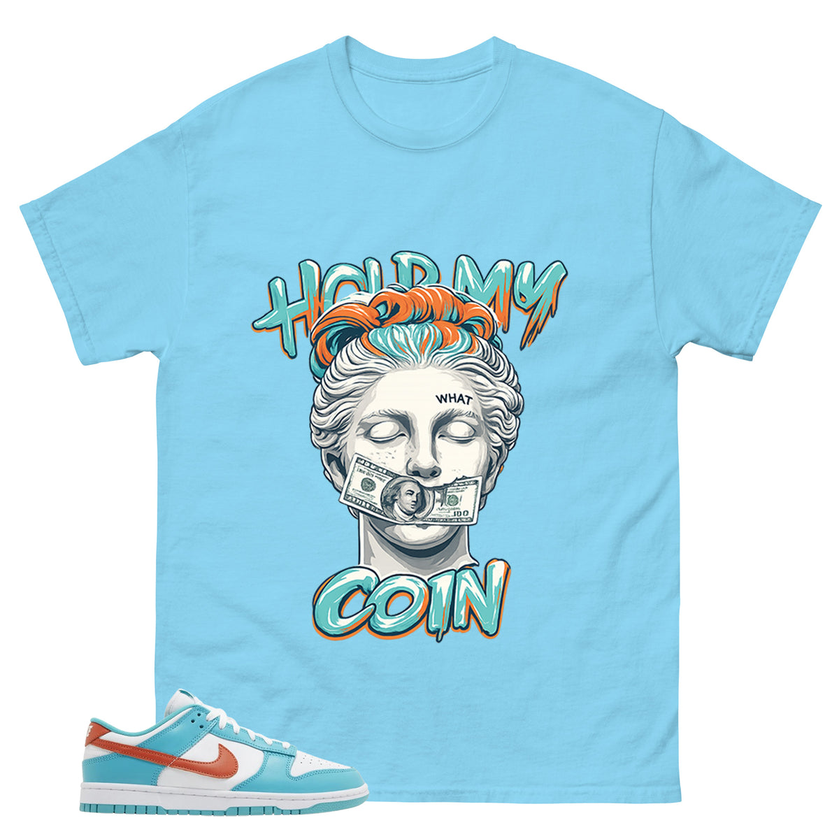 Hold My Coin Shirt - Match White Dunk Low Miami Dolphins