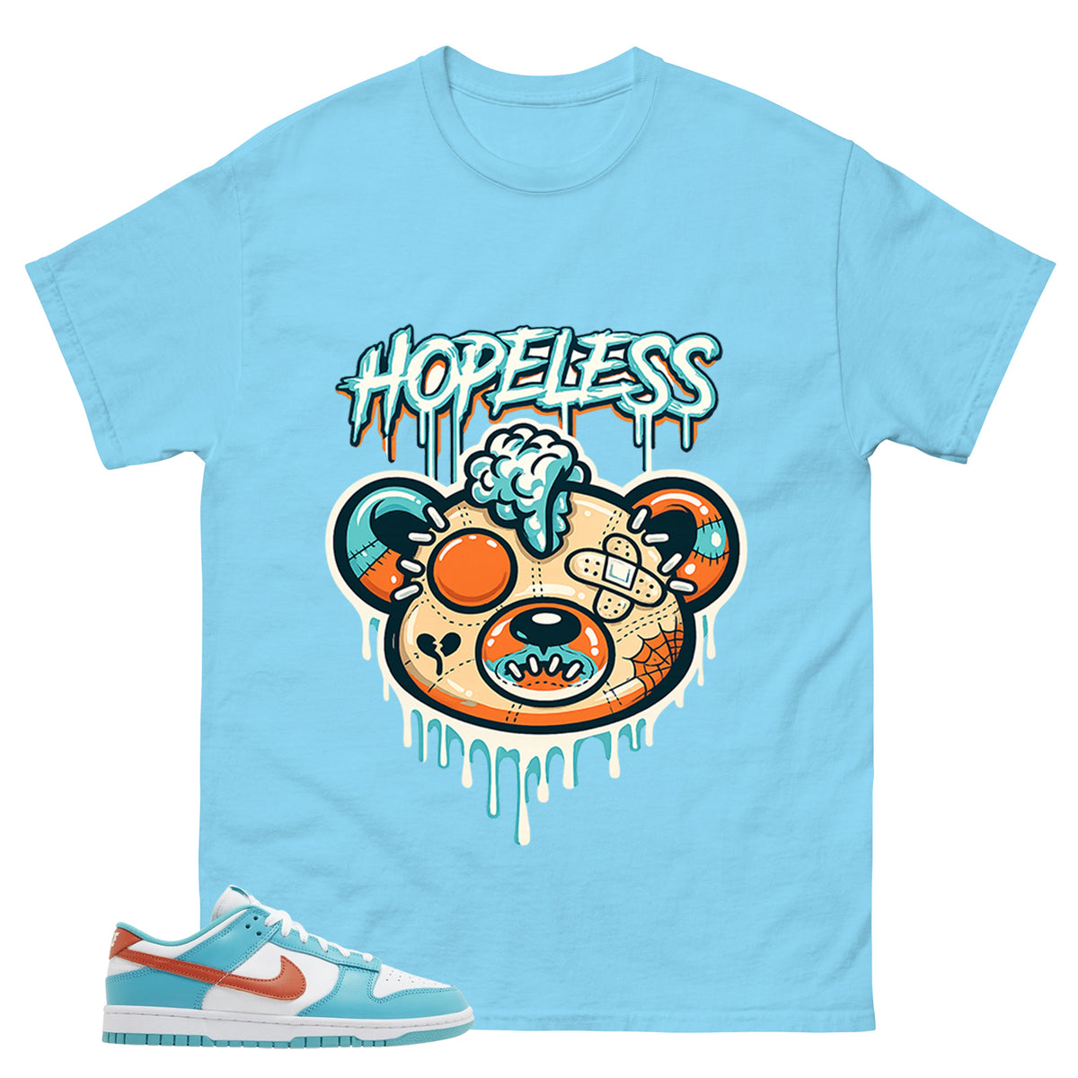 Hopeless Shirt - Match Green Dunk Low Miami Dolphins