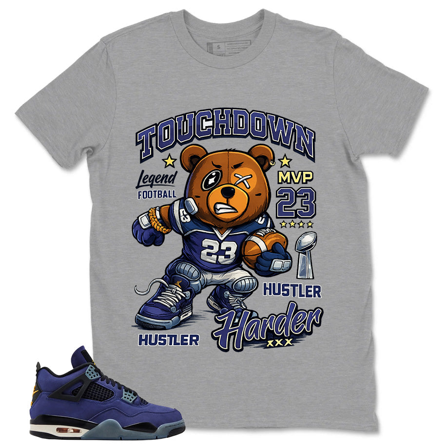 Hustle Harder Shirt - Match Air Jordan 4 Retro Lakers