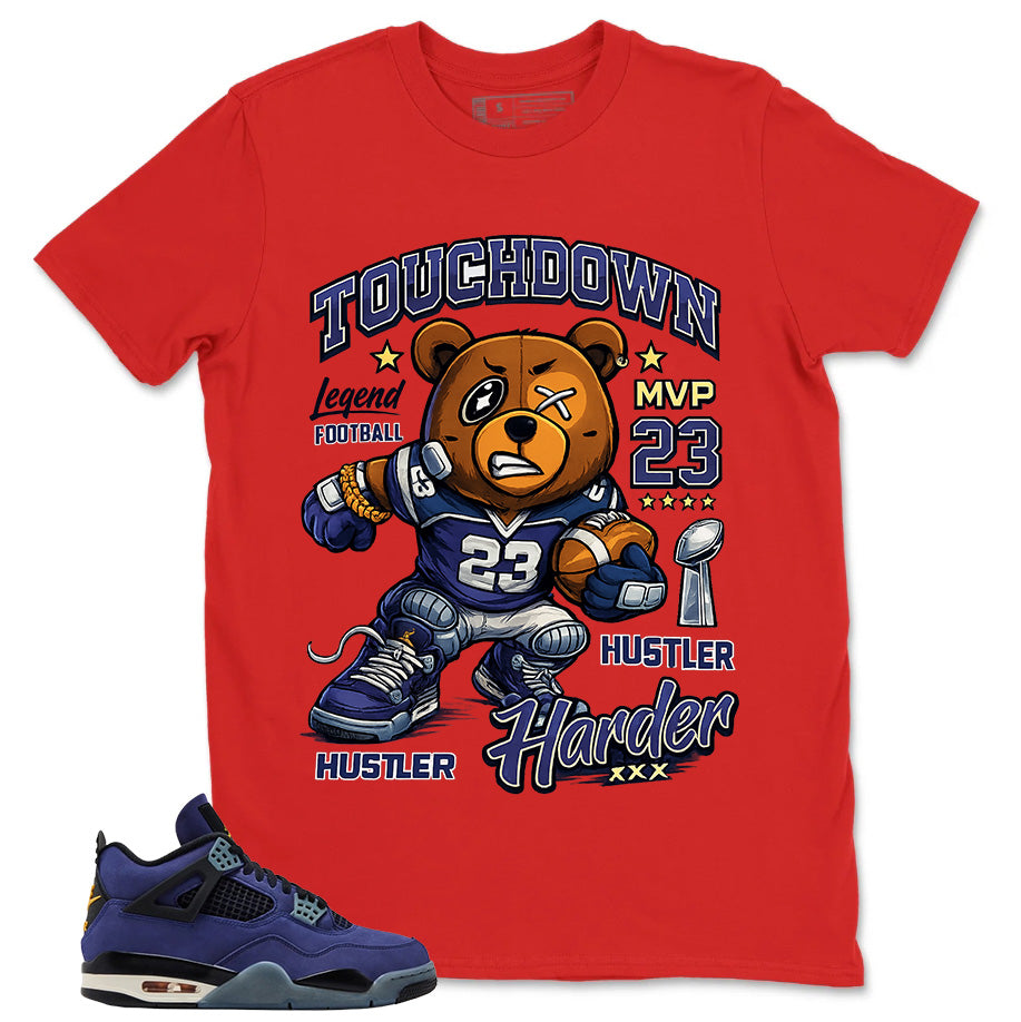 Hustle Harder Shirt - Match Air Jordan 4 Retro Lakers