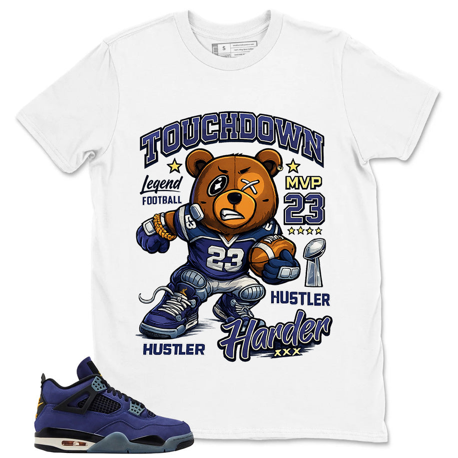 Hustle Harder Shirt - Match Air Jordan 4 Retro Lakers