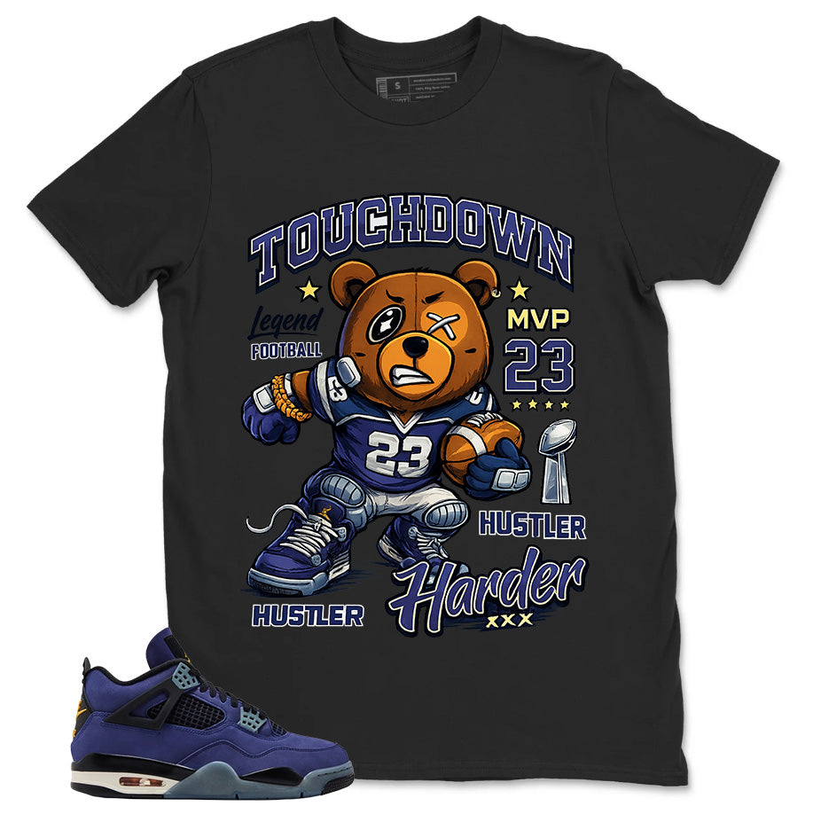 Hustle Harder Shirt - Match Air Jordan 4 Retro Lakers