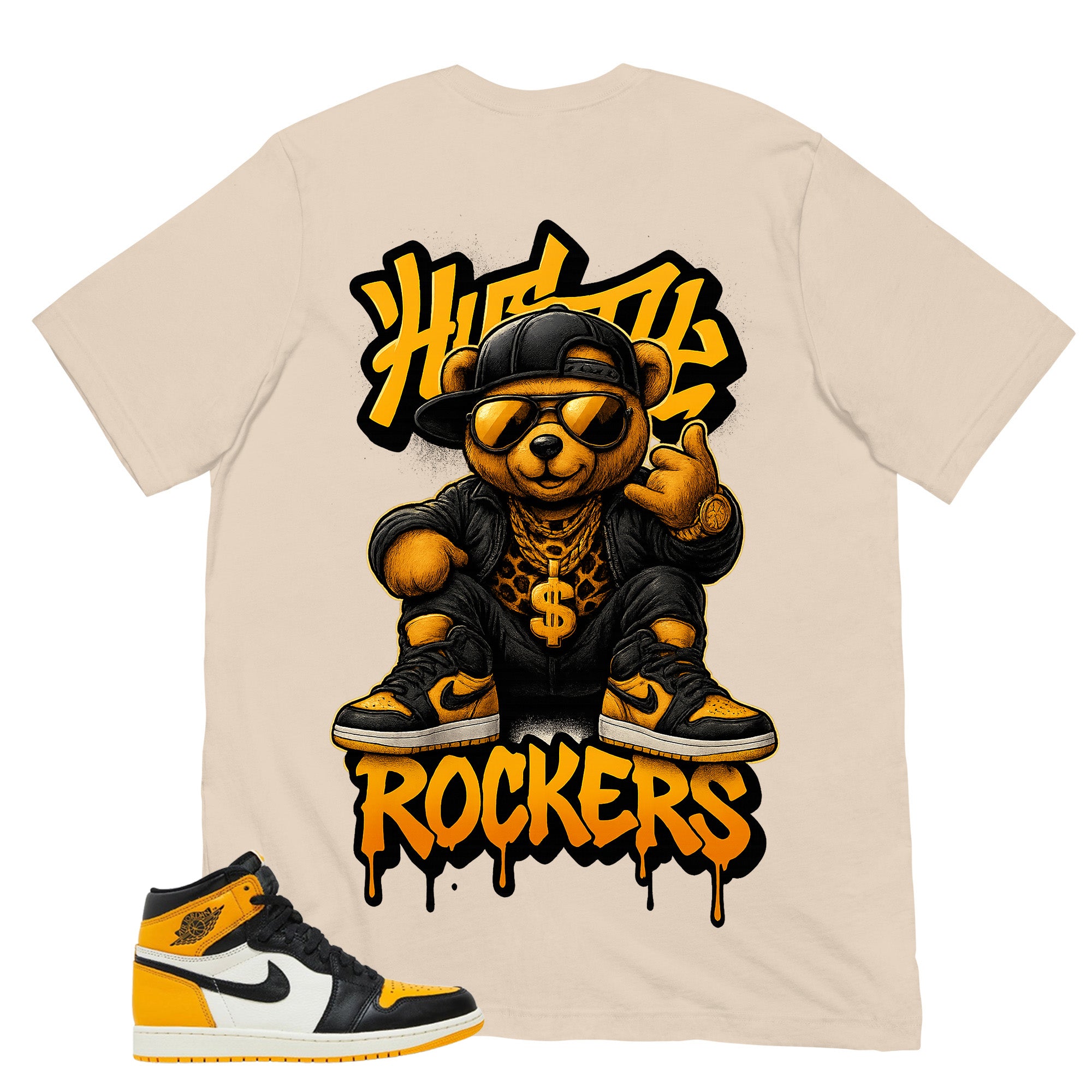 Hustle Rockers Shirt - Match Air Jordan 1 Yellow Toe
