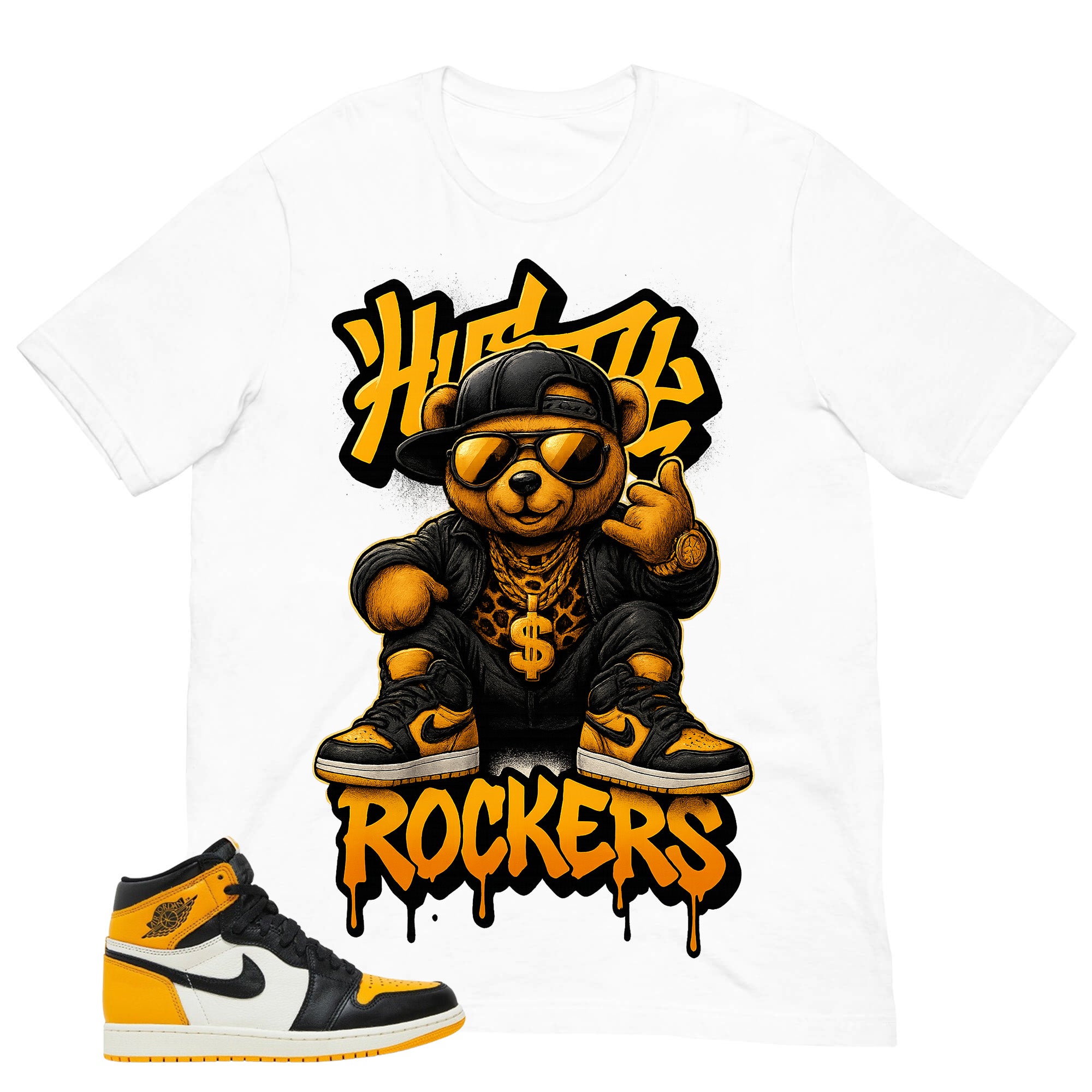 Hustle Rockers Shirt - Match Air Jordan 1 Yellow Toe