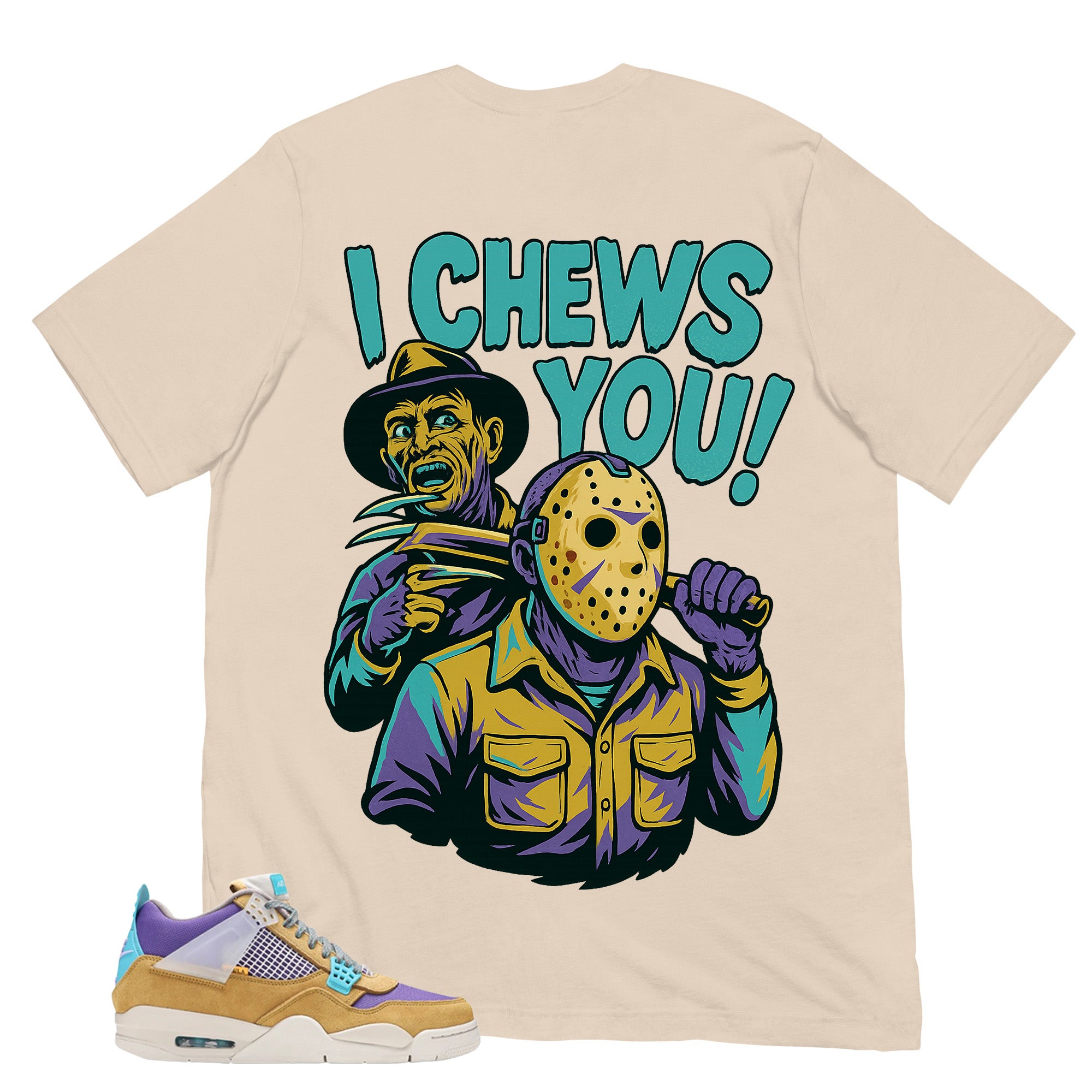I Chews You Shirt - Match Union LA x Air Jordan 4 Desert Moss