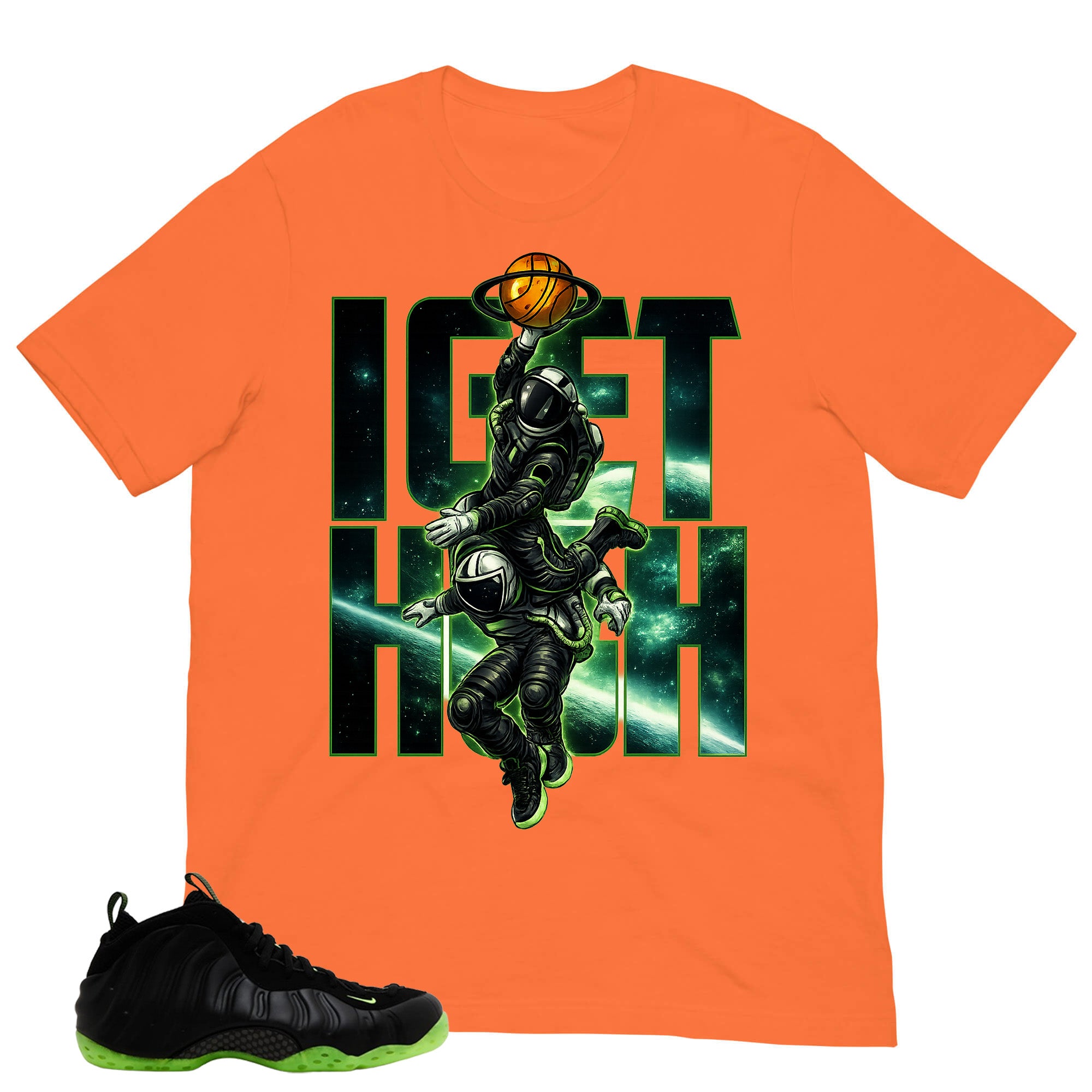 I Get High Shirt - Match Air Foamposite One Black Volt