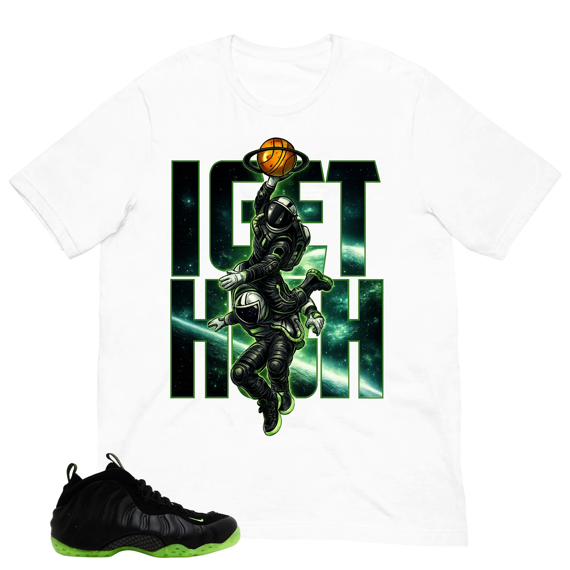 I Get High Shirt - Match Air Foamposite One Black Volt