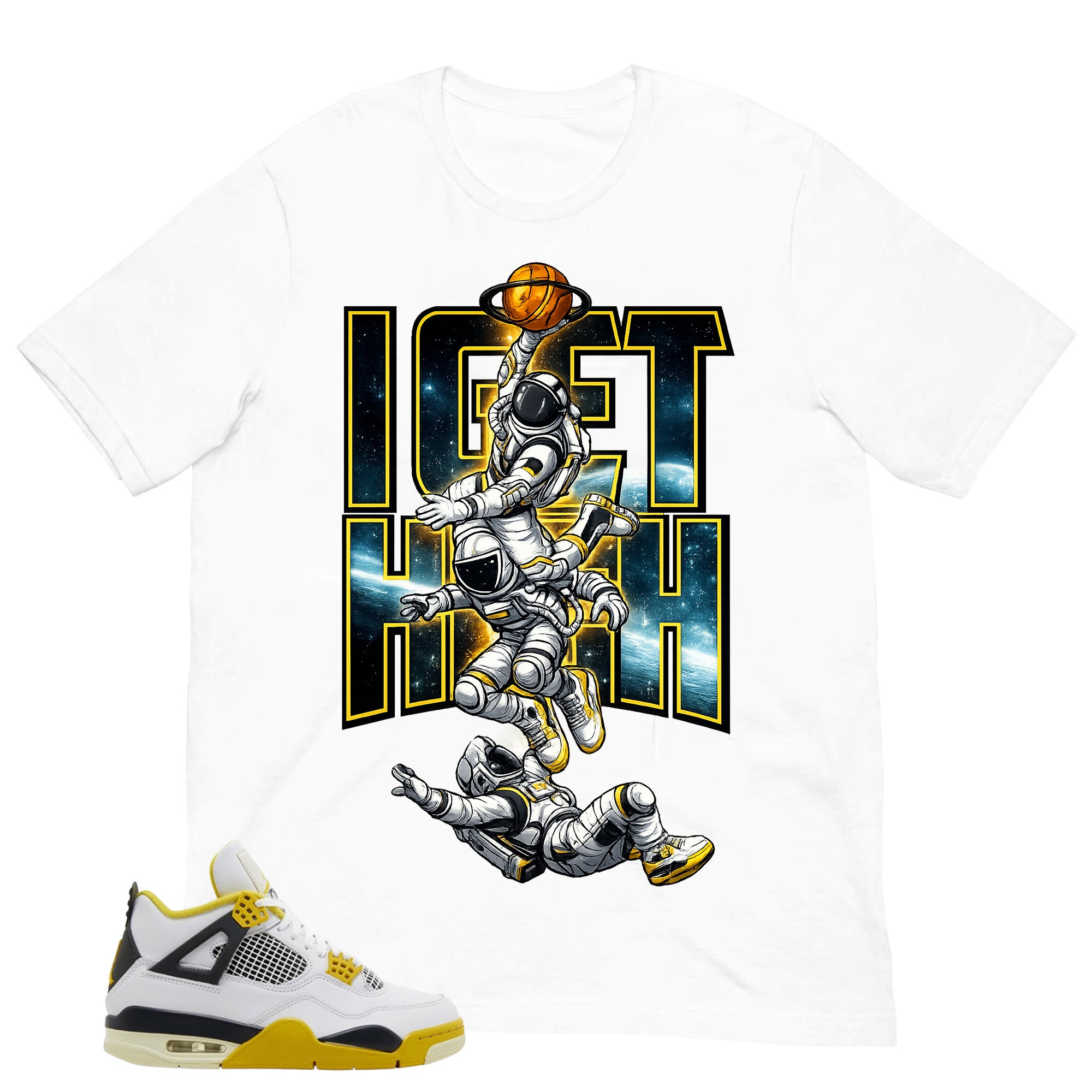 I Get High Shirt - Match Air Jordan 4 Vivid Sulfur