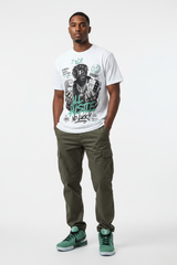 Mockup - All Hustle No Luck Tee x Nike Kobe 4 Protro Girl Dad Green Wizenard