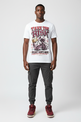 Take The Risk Graphic Tee mockup - male model streetwear editorial