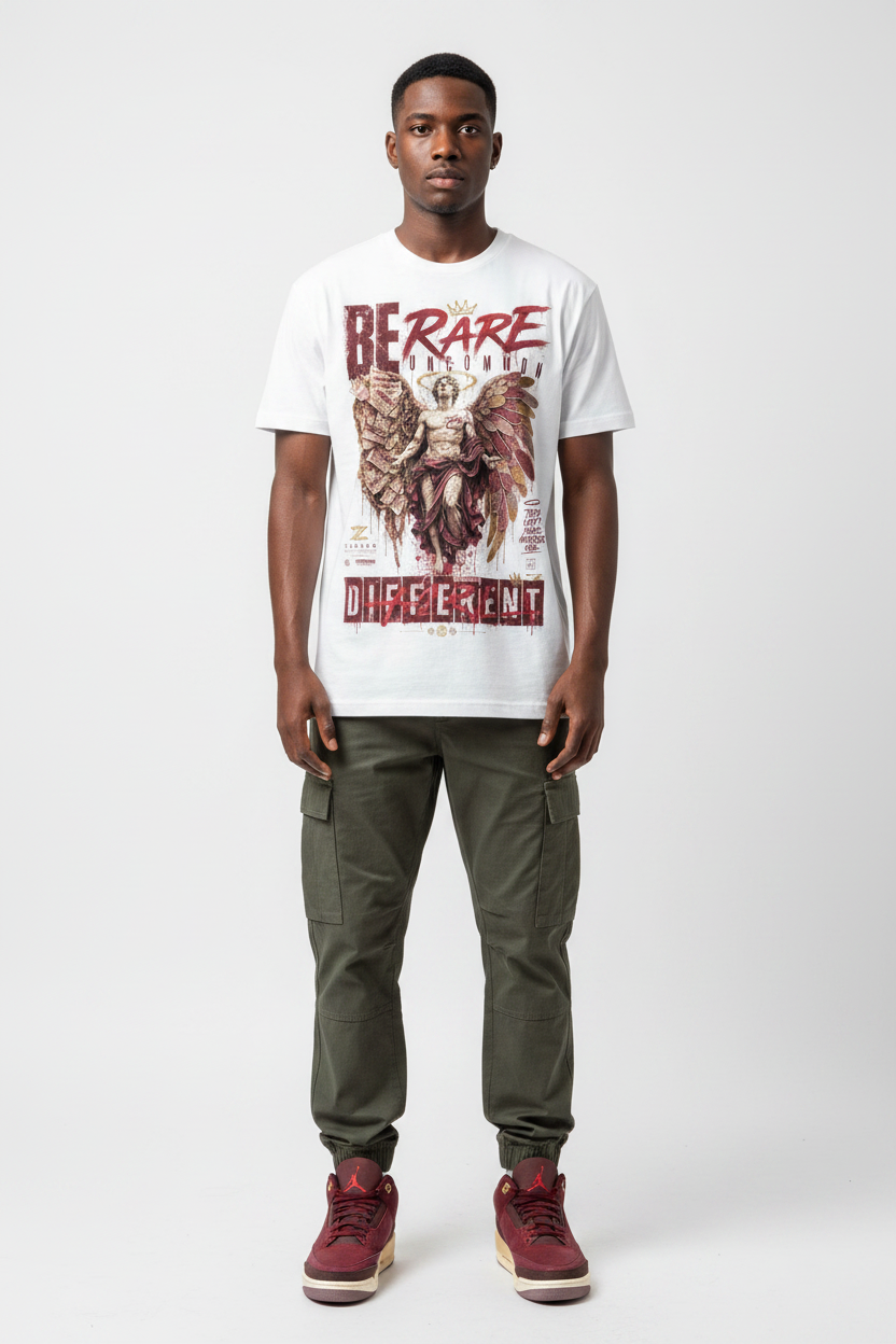 Mockup - male model wearing graphic tee