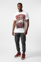 Mockup - Coastline Hustle Graphic Tee streetwear editorial