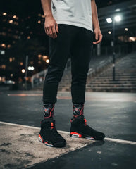 Infrared Socks – Air Jordan 6 Retro Inspired Mid-Calf Unisex Crew Socks