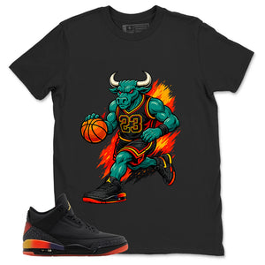 J. Balvin Rio 3s Zadago Shirt Raging Bull Graphic