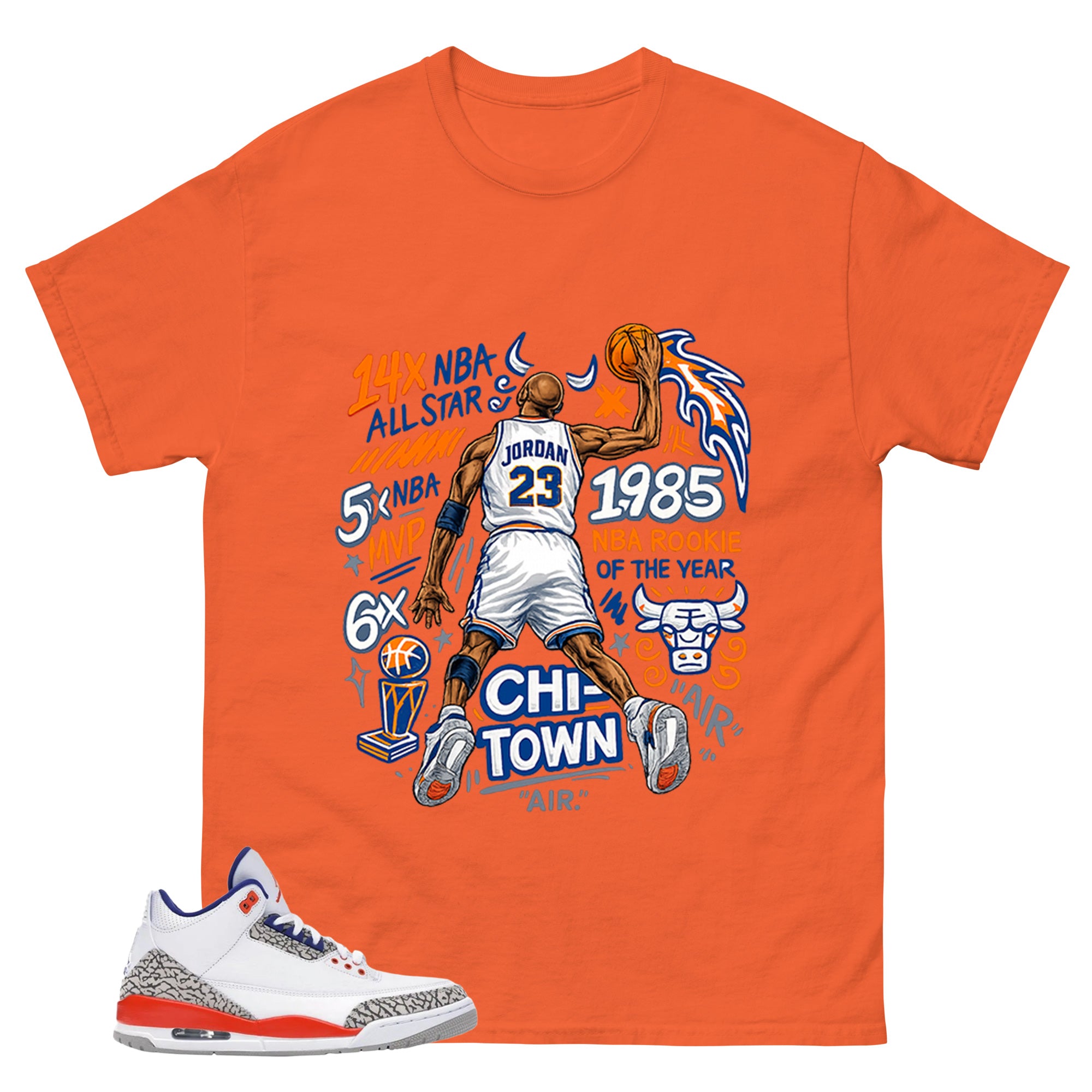 Jordan 23 All Star Shirt - Match Blue Air Jordan 3 Knicks