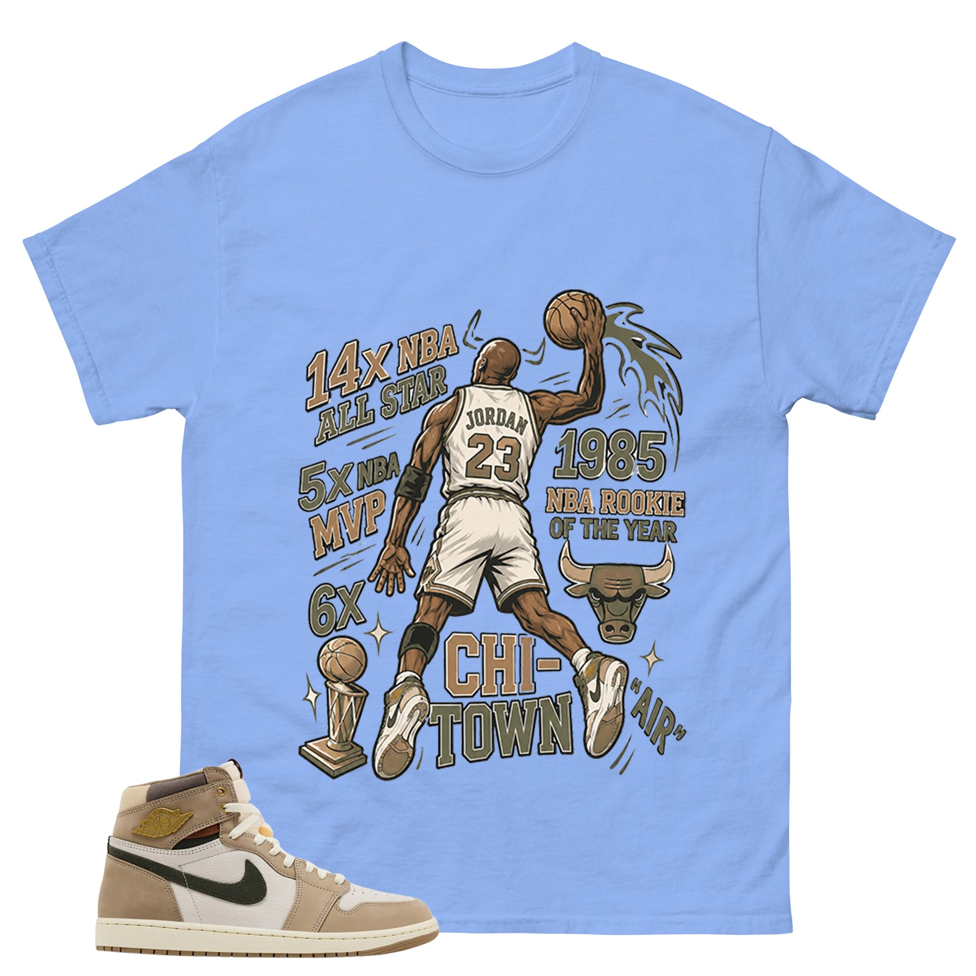 Jordan 23 All Star Shirt - Match Cream Air Jordan Wmns 1 Khaki