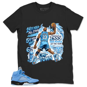 Graphic Tee Jordan 23 All Star Shirt - Matching Air Jordan 5 Retro SE UNC