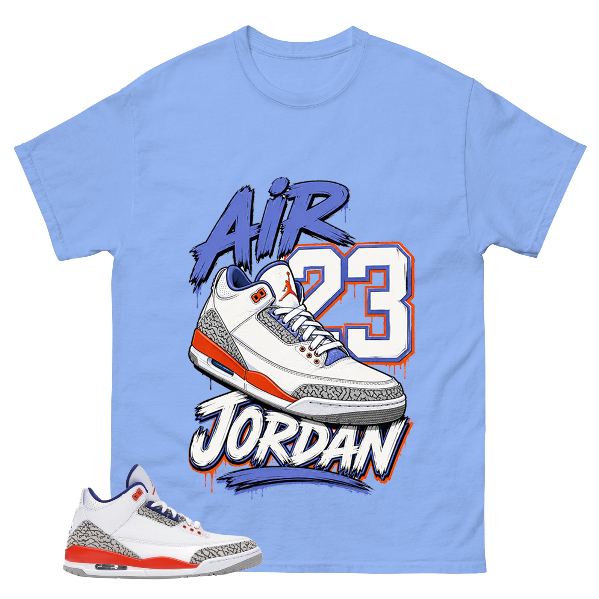 Jordan 23 Legend Shirt - Match Blue Air Jordan 3 Knicks