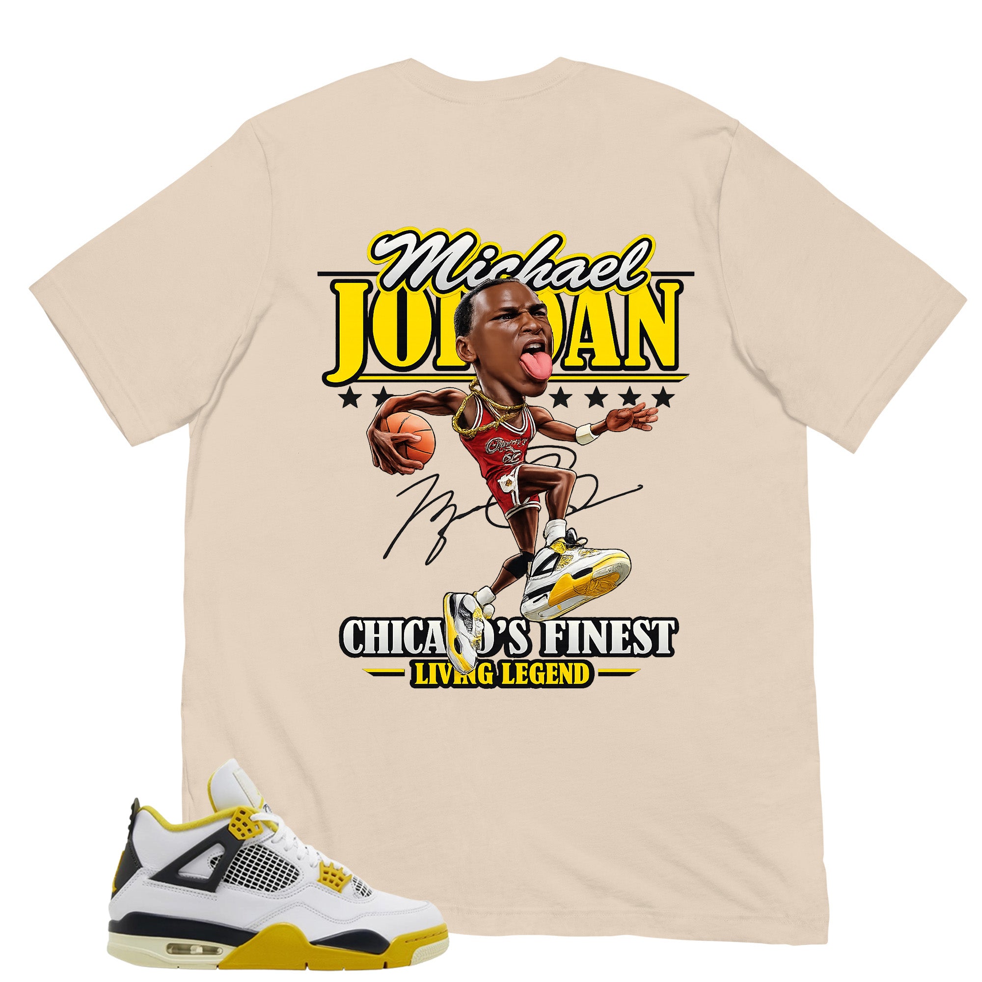 Jordan Living Legend Shirt - Match Air Jordan 4 Vivid Sulfur