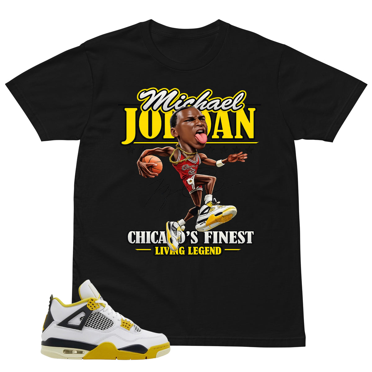 Jordan Living Legend Shirt - Match Air Jordan 4 Vivid Sulfur