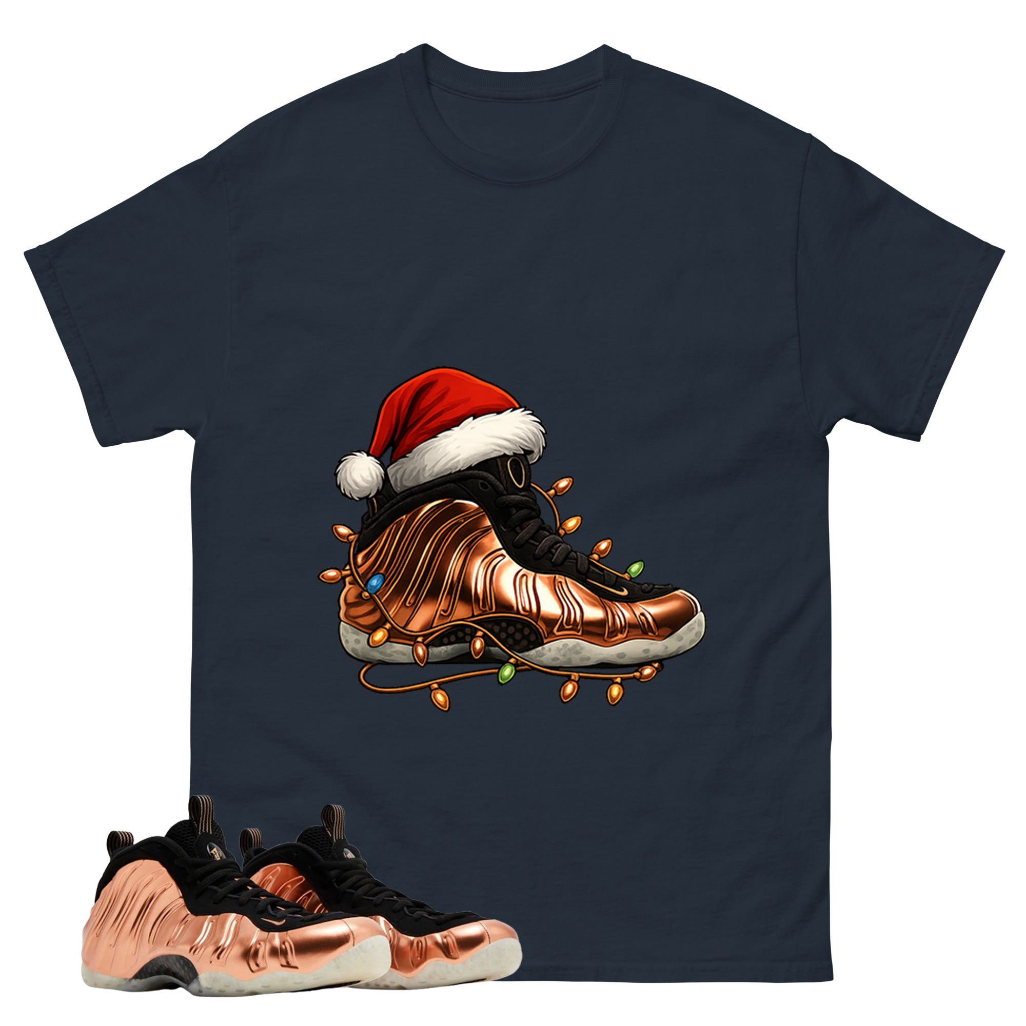 Kickmas Graphic Tee, Shirt to Match Air Foamposite One Copper, Air Foamposite Unisex Black Shirt