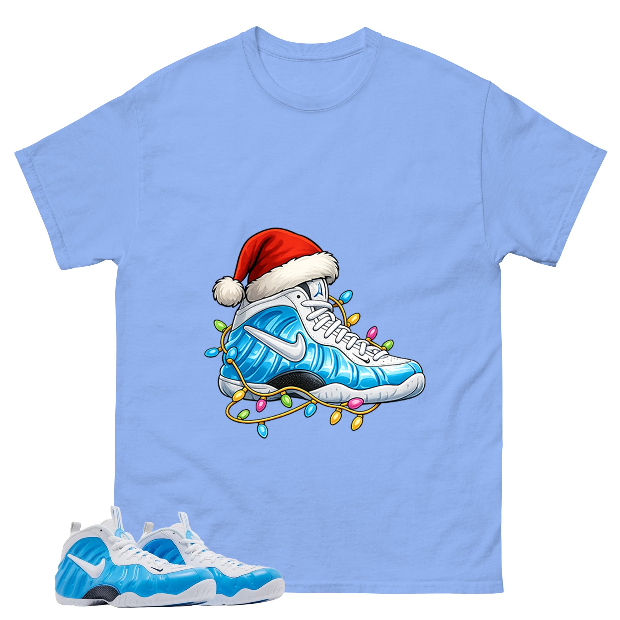 Kickmas Graphic Tee, Shirt to Match Air Foamposite Pro University Blue, Air Foamposite Unisex Blue Shirt
