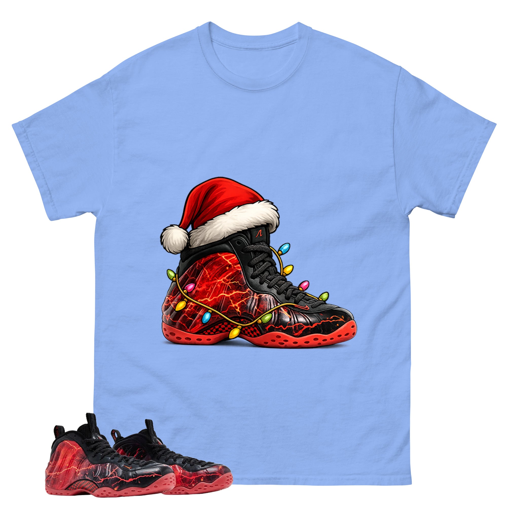 Kickmas Graphic Tee, Shirt to Match Air Foamposite Stranger Things, Air Foamposite Unisex Blue Shirt