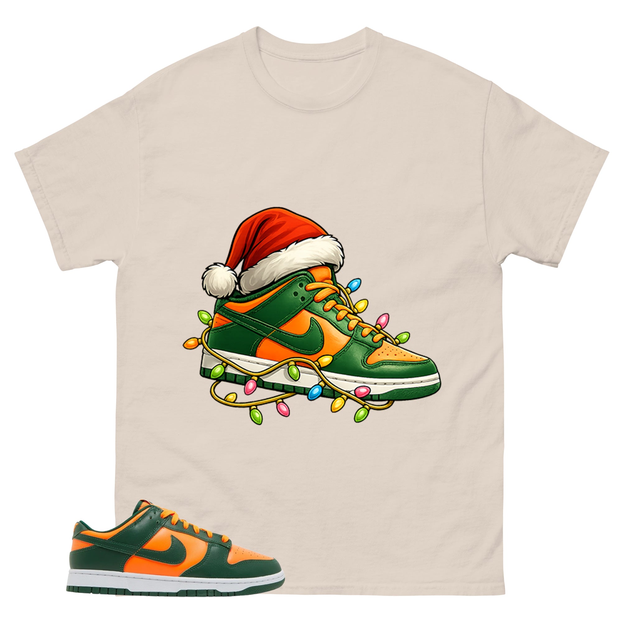 Kickmas Shirt - Match Green Dunk Low Miami Hurricanes