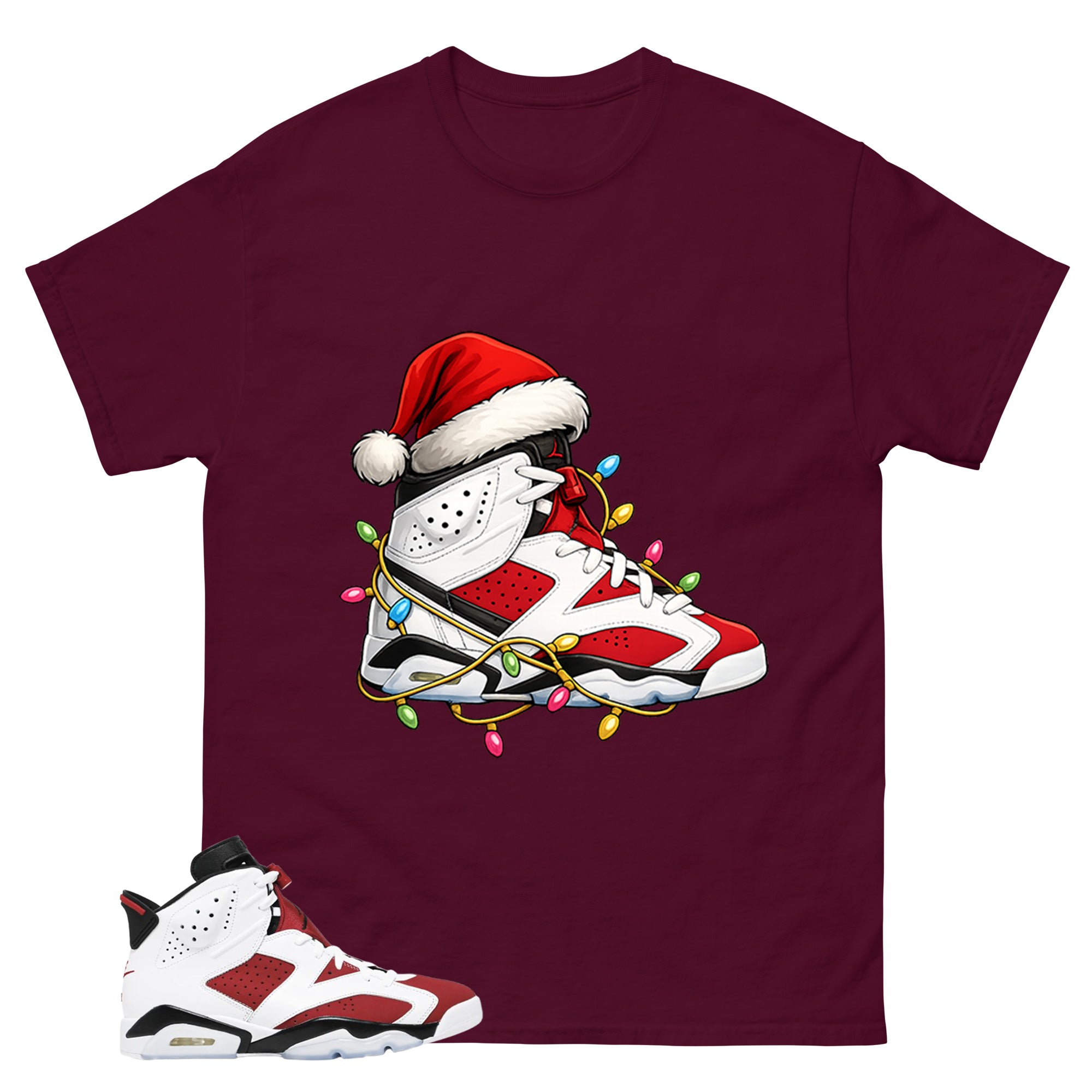 Kickmas Shirt - Match White Air Jordan 6 Carmine