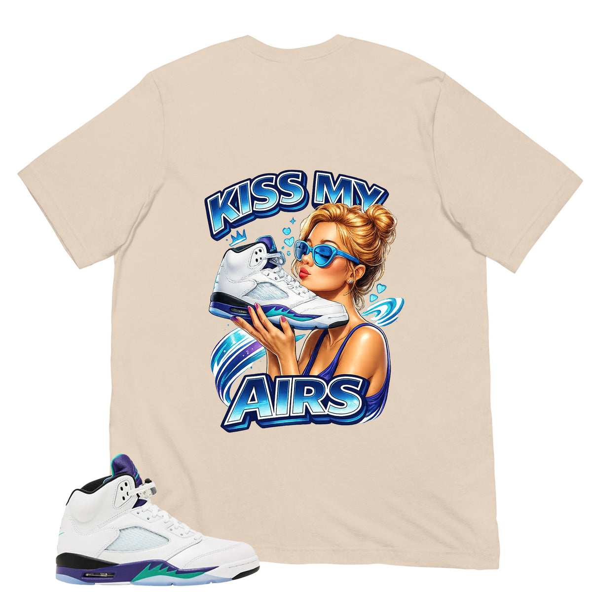 Kiss My Airs Shirt - Matching Air Jordan 5 Retro 'Grape' 2025