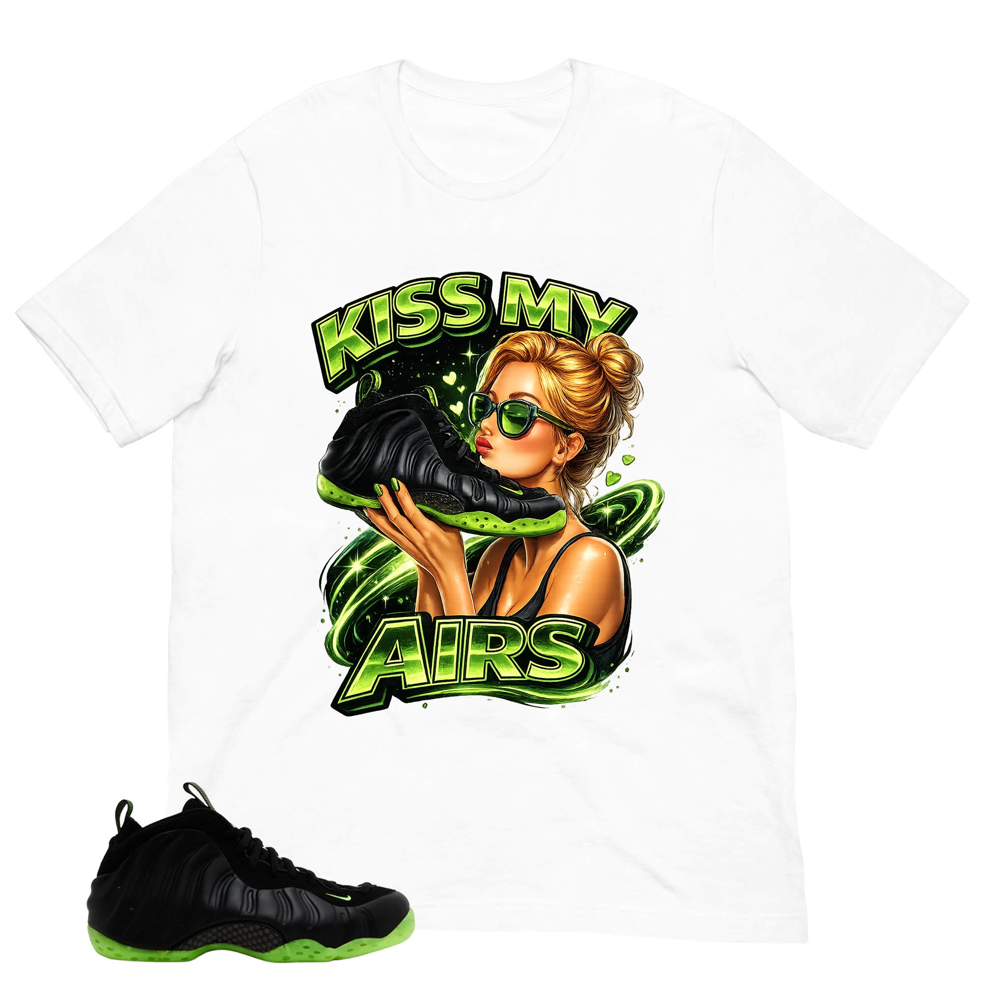 Kiss My Airs Shirt - Match Air Foamposite One Black Volt