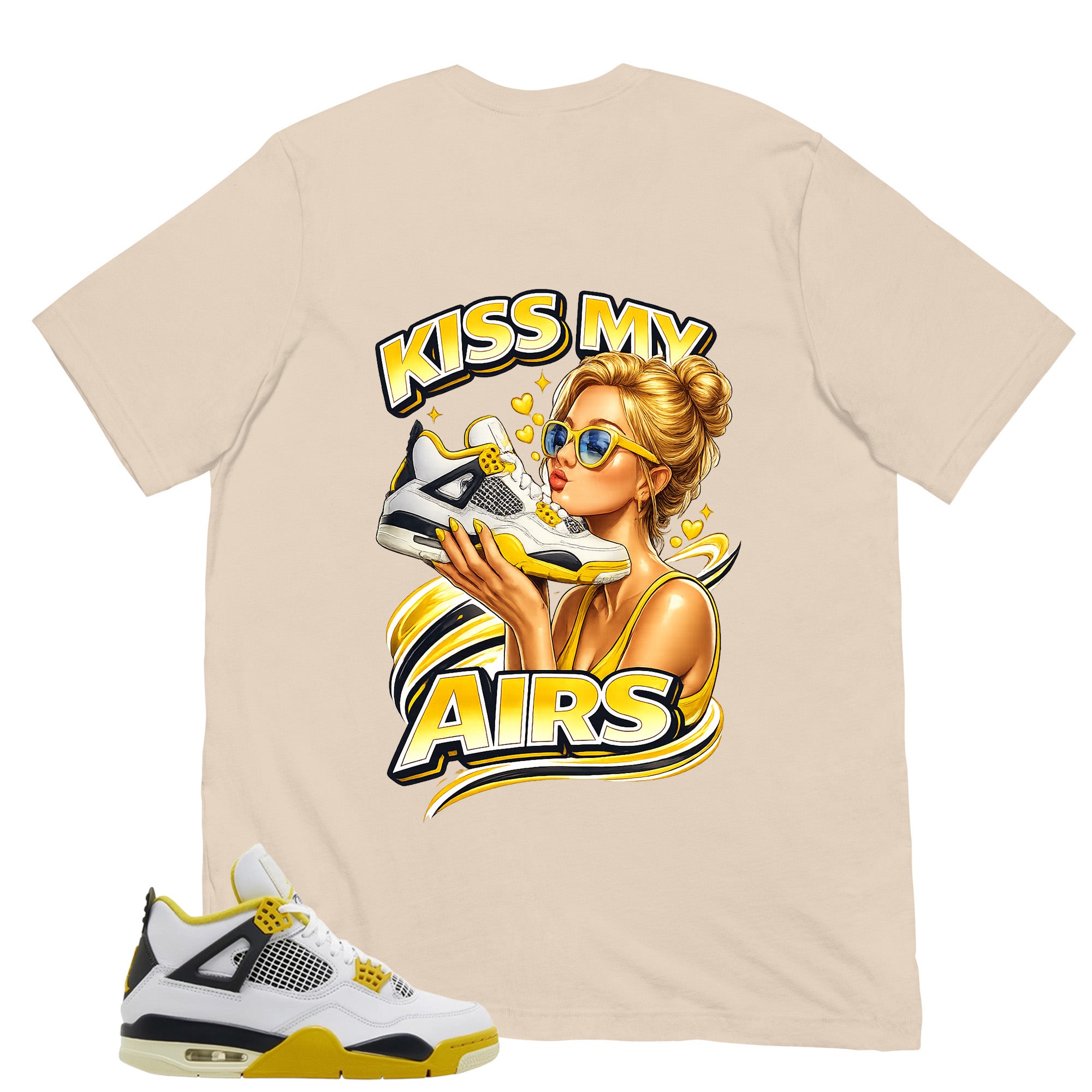 Kiss My Airs Shirt - Match Air Jordan 4 Vivid Sulfur