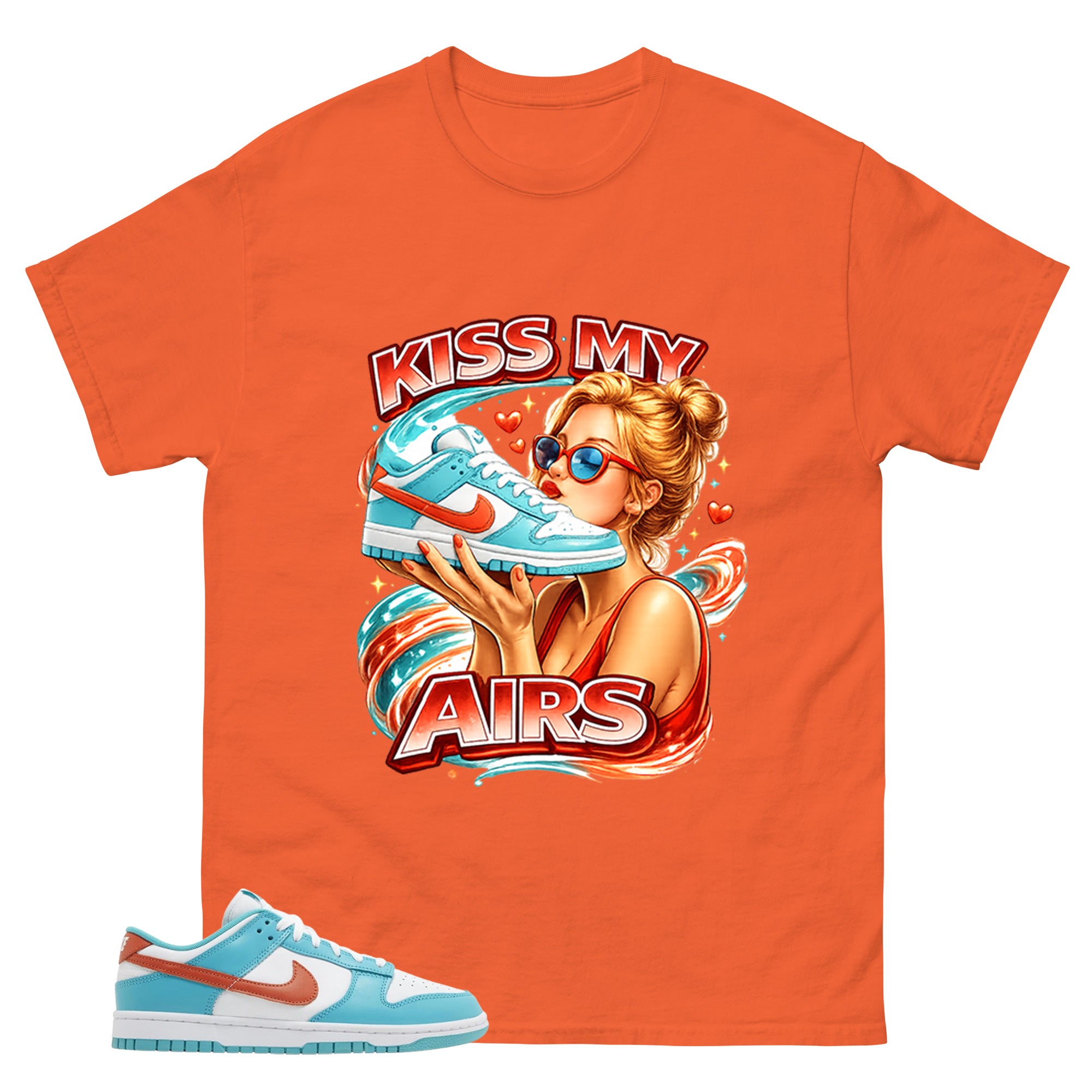 Kiss My Airs Shirt - Match Green Dunk Low Miami Dolphins