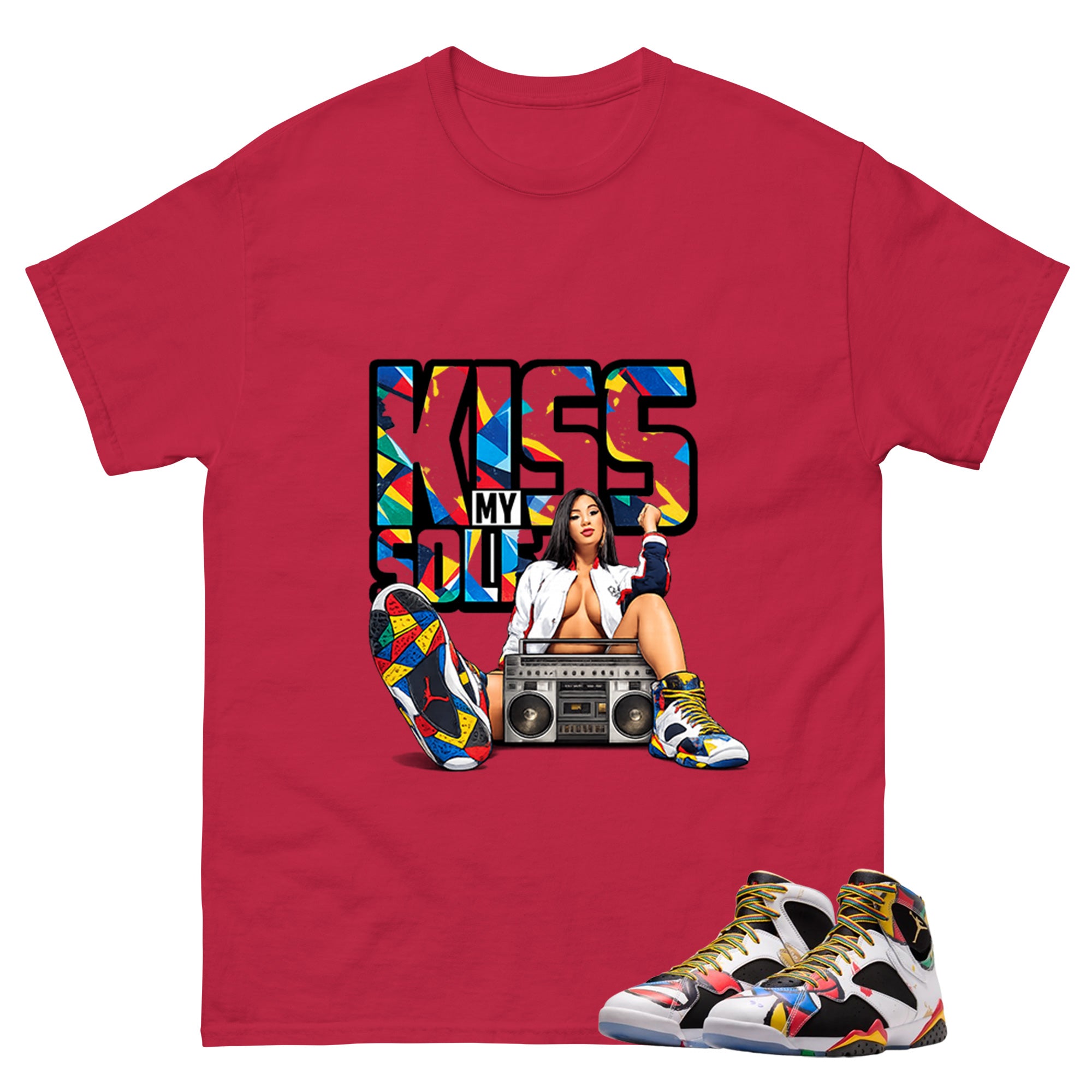 Kiss My Sole Graphic Tee, Shirt to Match Air Jordan 7 Miro, Air Jordan 7 Miro Unisex Shirt