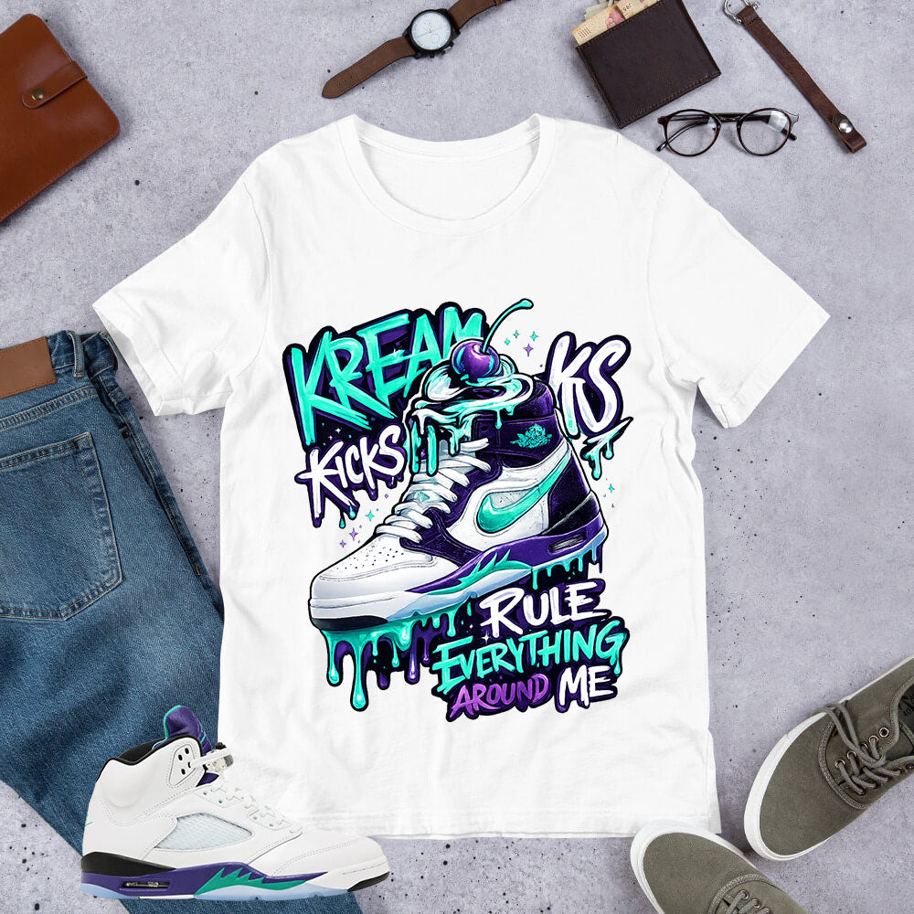 Kream Kicks Shirt - Matching Air Jordan 5 Retro 'Grape' 2025
