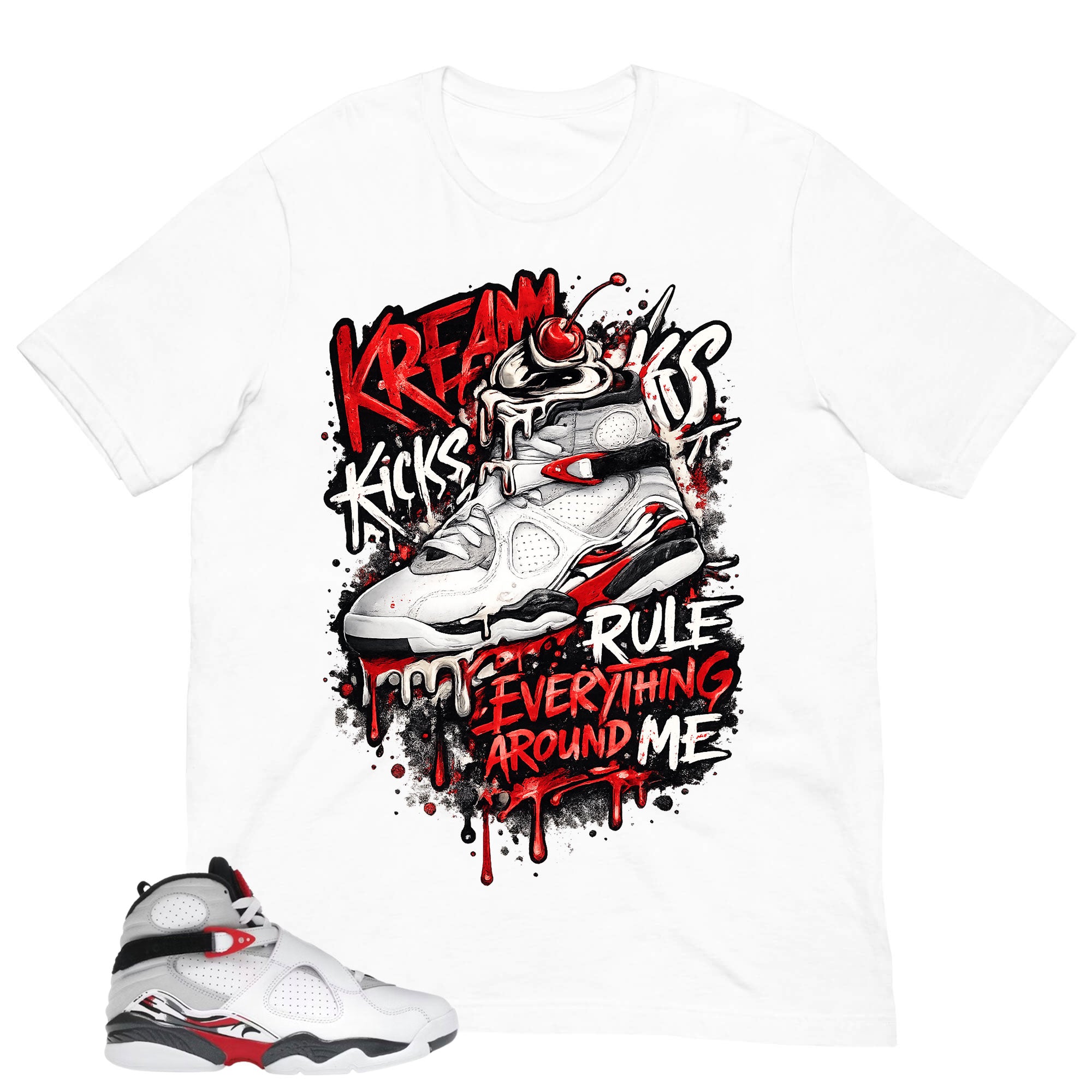 Graphic Tee to Matching Bugs Bunny 8s Kream Kicks Shirt