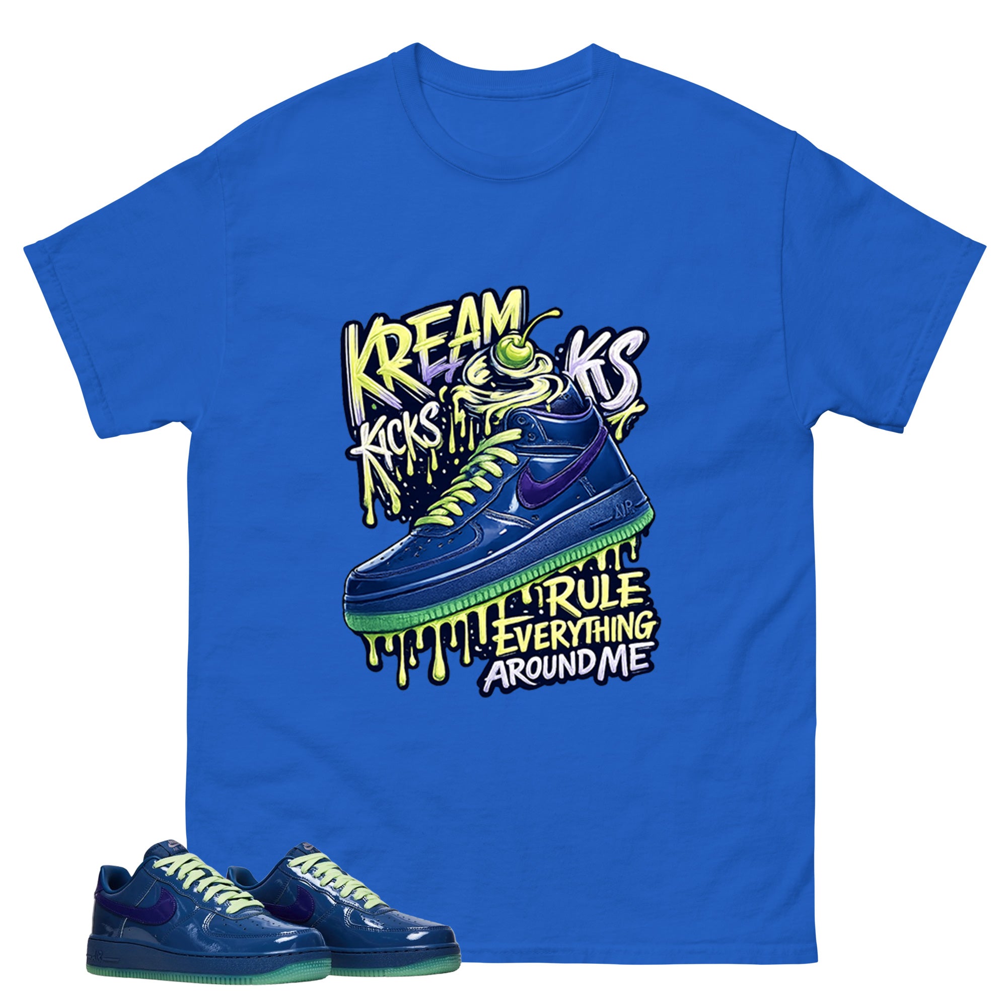 Kream Kicks Graphic Tee, Shirt to Match Air Force 1 Mystic Navy, Air Force 1 Unisex Shirt