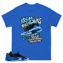 Kream Kicks Shirt - Match Air Foamposite One Royal