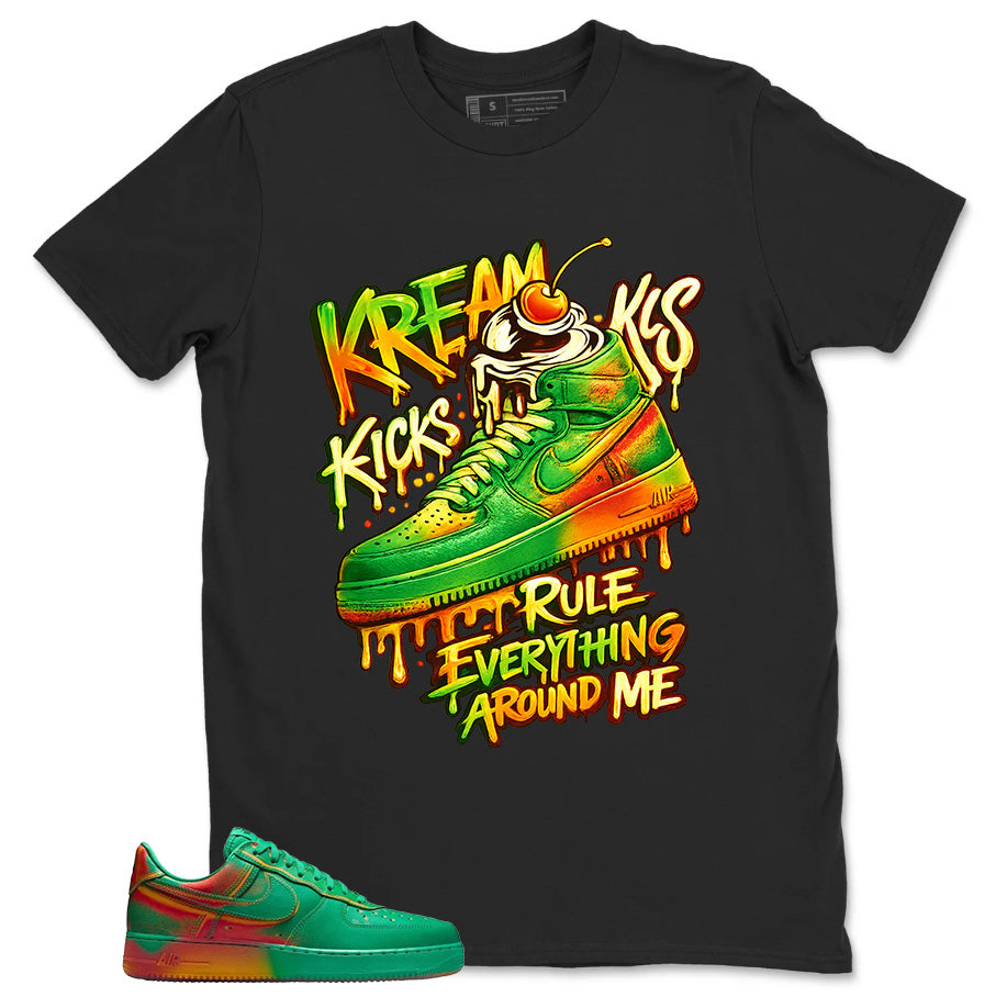 Kream Kicks Shirt - Match Air Force 1 Stadium Green Crimson