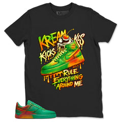 Kream Kicks Shirt - Match Air Force 1 Stadium Green Crimson
