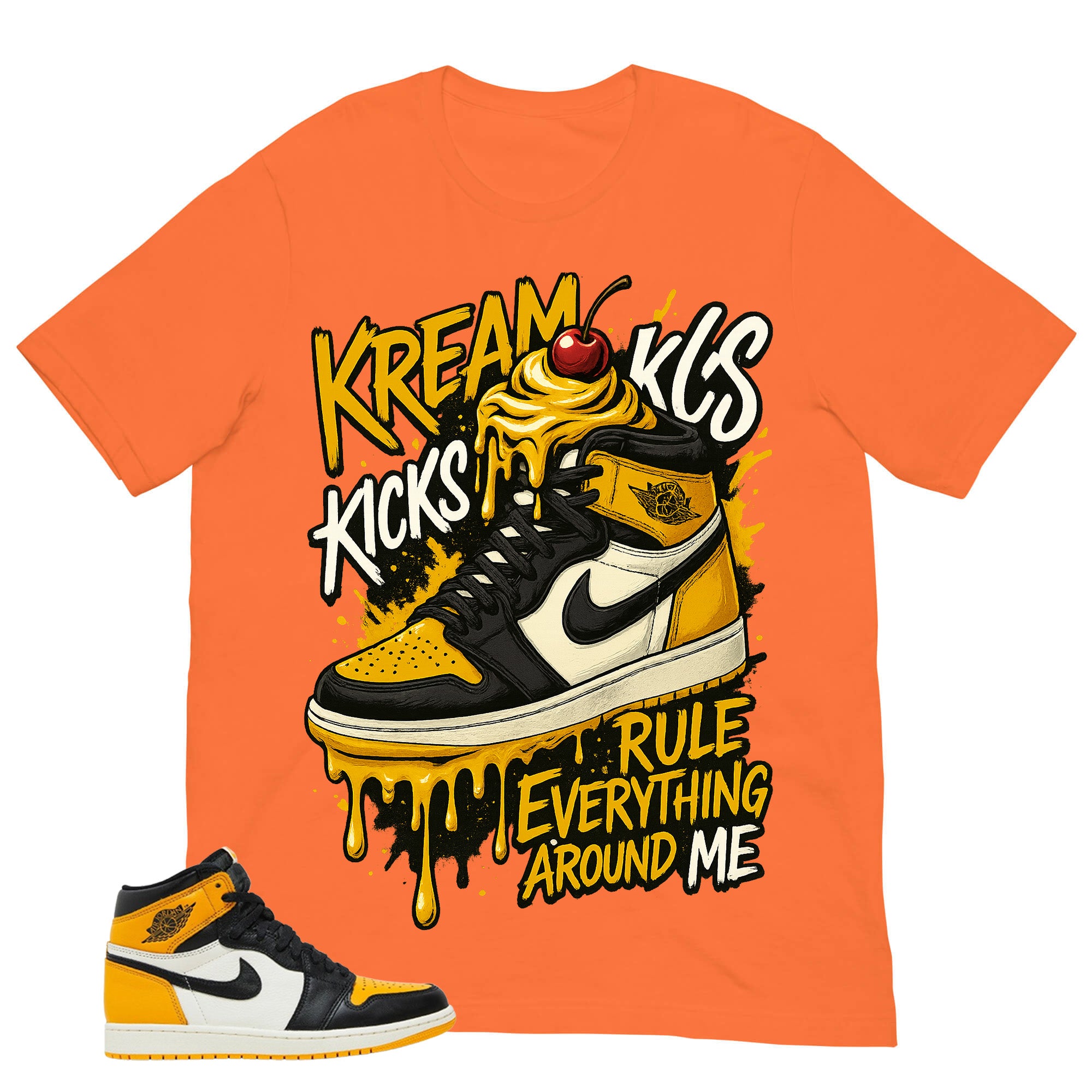 Kream Kicks Shirt - Match Air Jordan 1 Yellow Toe